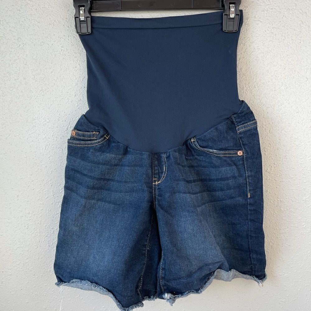 Indigo Blue Strrtch Maternity Jean Shorts XS EUC
